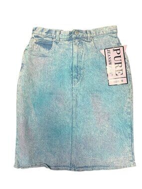 Pure Jeanswear Women’s Size 13 Blue/Purple Dyed Mid Length Skirt